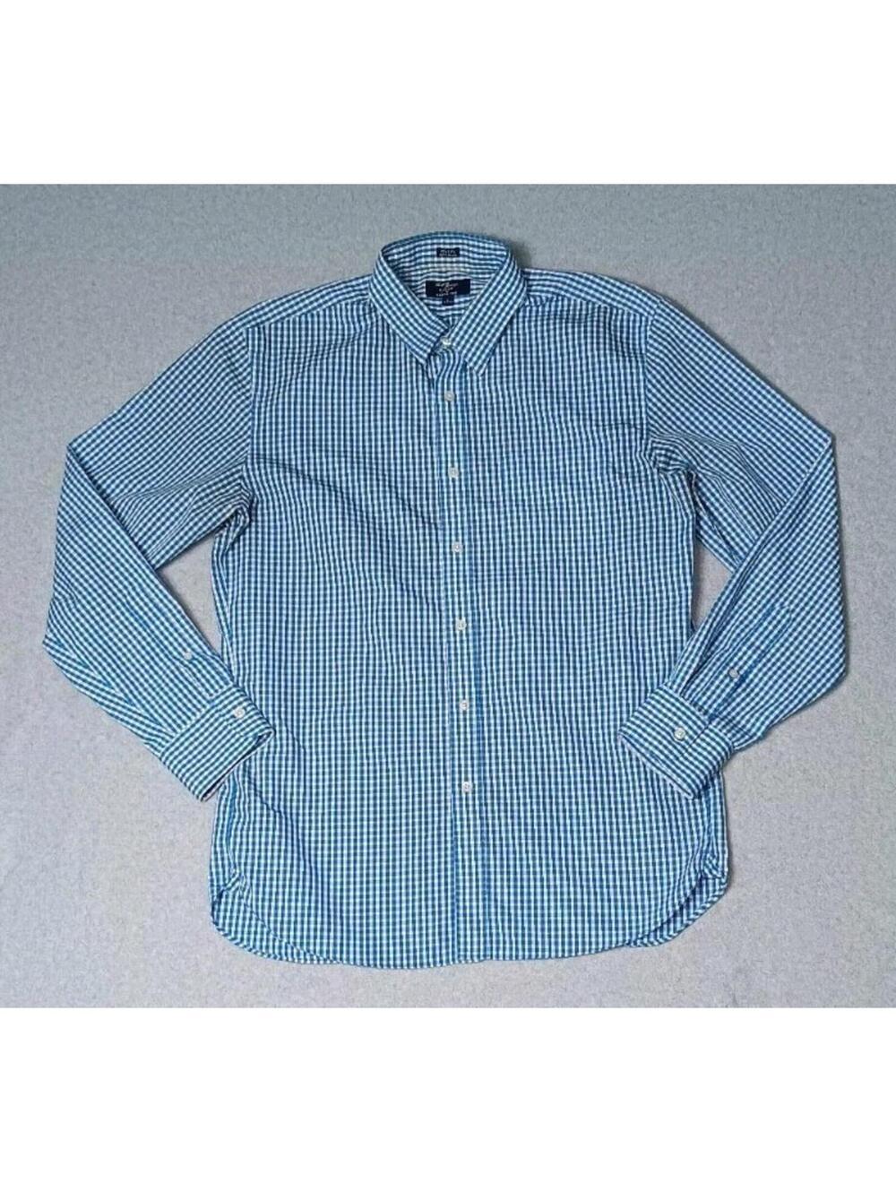 J Crew Thompson Shirting Wrinkle Free 80's 2 Ply Cotton Button Up Shirt Mens...